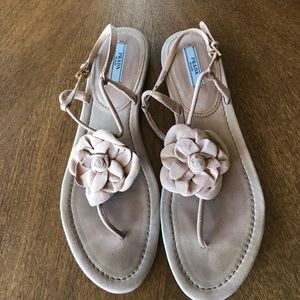 PRADA suede flat sandal